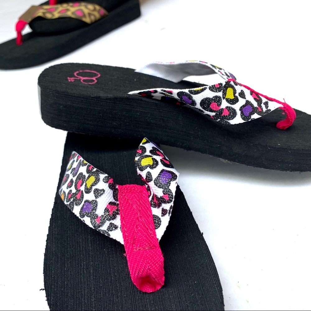 New colorful kids flip flop, slides. Size 11 / 12